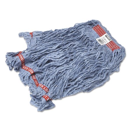 Rubbermaid Commercial 1 in Looped-End Wet Mop, Blue, Cotton/Synthetic, PK6, FGC11306BL00 FGC11306BL00